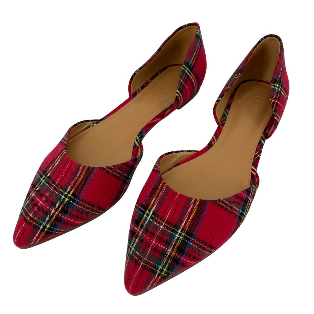 J. Crew Vibrant Tartan Flats